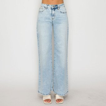 Style 90432-SNOW WASH WIDE LEG
